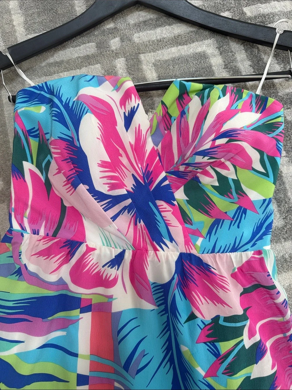 Yumi Kim vibrant strapless